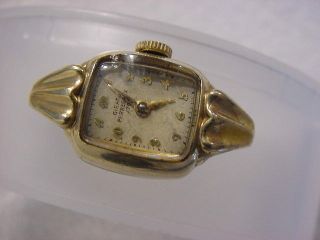 Vintage 14k Gold Fd Antique Art Deco Lady Girard Perregaux 1791 Watch