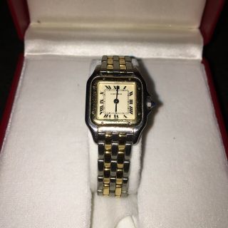 Cartier Panthere Two Tone Quartz Watch 18k Yellow Gold Non - See Info