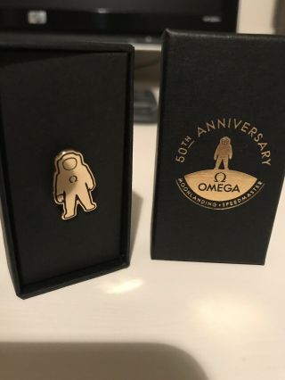 Omega Speedmaster Apollo 11 Anniversary Limited Edition Rare Pin Bage