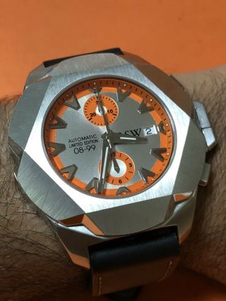 Authentic RSW NAZCA LIMITED EDITION XL AUTOMATIC Chronograph ORANG Dial SS R4 12