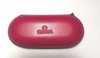 Omega Watch Travel/storage Box With Foam.  Watch Case Swiss Red