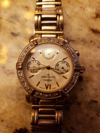 Anne Klein Diamond Accented Wrist Watch For Women 