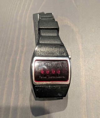 Rare Vintage 1970s 1980s Texas Instruments Red Led Digital Watch Series 500