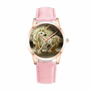 Stunning Unicorn Faced Quartz Watch Pink Strap