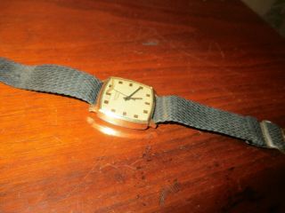 Seconda Ussr Gents Deco Watch Gold Plated Case Rare