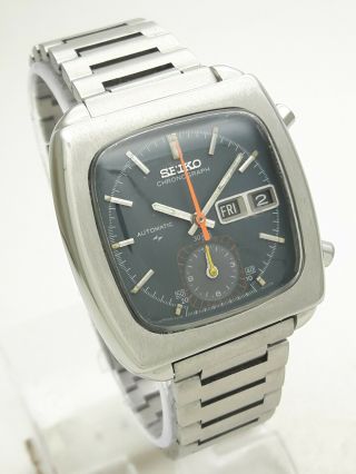 Seiko Monaco 7016 - 5001 Chronograph Flyback Automatic Japan Men ' s Watch JUN 1974 4