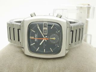 Seiko Monaco 7016 - 5001 Chronograph Flyback Automatic Japan Men ' s Watch JUN 1974 5