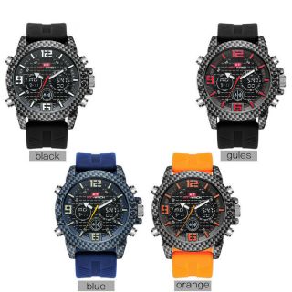 KAT - WACH men ' s Sports Carbon Fiber Watch waterproof outdoor quartz watch 5