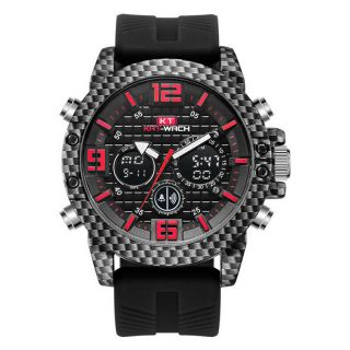 KAT - WACH men ' s Sports Carbon Fiber Watch waterproof outdoor quartz watch 8
