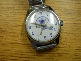 Vintage Lafayette Watch Co.  Dallas Cowboys Watch 28mm Hong Kong Runs Hand Wound