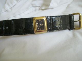 Marc By Marc Jacobs Black Wide Leather Strap Womens Watch.
