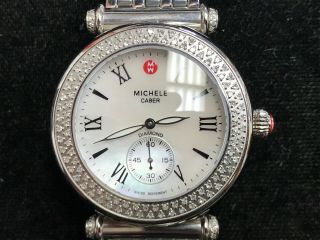Michele Caber 140 Diamonds Stainless Steel 37mm Quartz Watch Mw16a01a2025.  58tcw