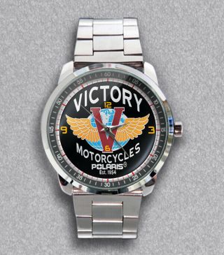 Victory Motorcycle Custom Stainless Steel Watch