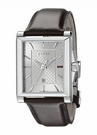 Gucci G - Timeless Rectangle Stainless Steel Men 