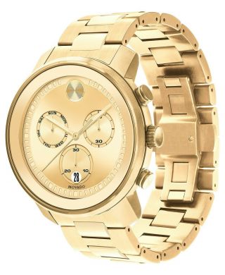 Movado Men ' s Swiss BOLD Gold - Tone Stainless Steel Bracelet Watch 3600485 2
