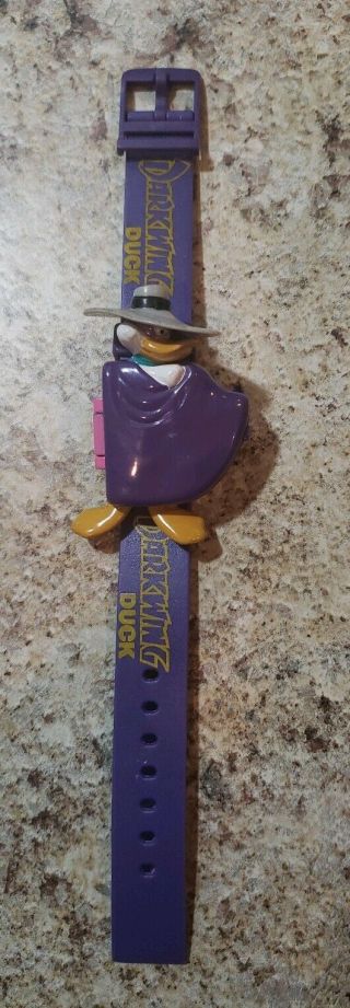Retro Rare Disney Darkwing Duck Cartoon Wrist Watch - 1991 Dark Wing