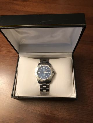 Tag Heuer Aquaracer Waf2112 Swiss Automatic With Textured Blue Dial
