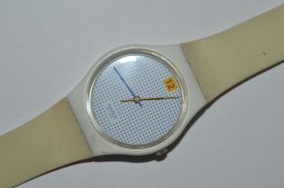1985 Vintage Swatch Watch Gw104 Dotted Swiss Quartz Unisex Swiss Originals