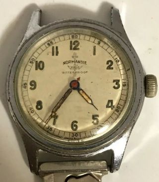 Normandie Wwii Period 8 - 23 - 1943 Military Navy Vintage Watch Dial Runs