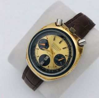 Vintage Citizen Bull Head Chronograph 23 Jewels Watch Recently Service
