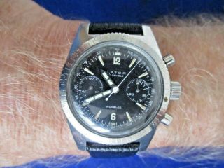 Vintage Lator Mechanical Chronograph Calibre L248 Movement All Stainless Steel