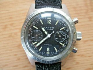 Vintage Lator Mechanical Chronograph Calibre L248 Movement All Stainless Steel 2