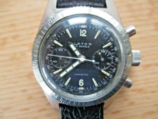 Vintage Lator Mechanical Chronograph Calibre L248 Movement All Stainless Steel 3