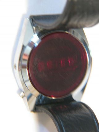 Vintage Stainless Timeband 439911 Red Led Watch Wristwatch W/case - Not