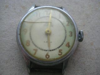 Antique Gents Smiths Empirer Metal Cased Wrist Watch 59ring19