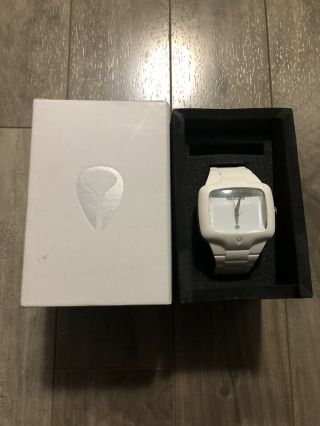 Nixon Rubber Player Watch All White With Diamond Hardly Worn