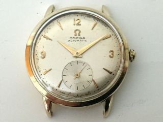 Omega Vintage Bumper Automatic Watch Ref.  F6516 14k Solid Gold Case