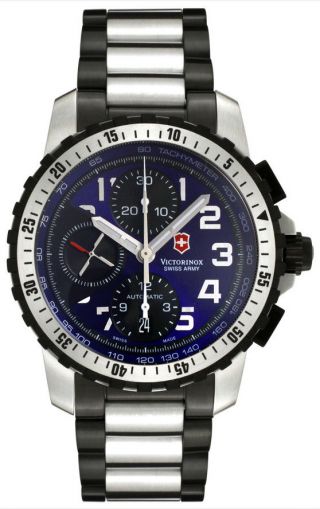 Swiss Army Alpnach Automatic Chronograph Stainless Steel Mens Watch 241194