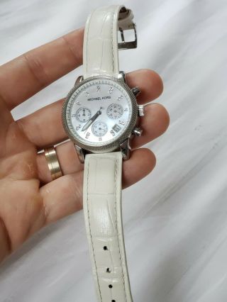 Michael Kors Mother Of Pearl Watch Mk 5020 Chronograph