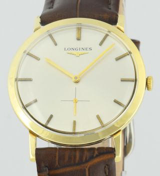 Vintage 1964 Longines Solid 9kt 9ct Gold Mens Wrist Watch