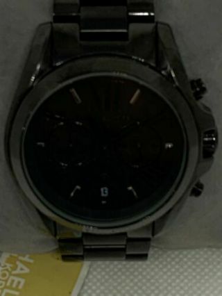 Michael Kors Mk5550 Unisex Watch Chronograph Black Dial Analog 42mm Case B716