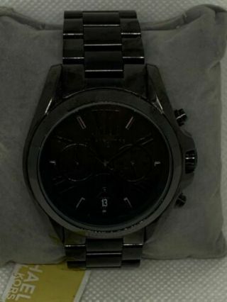 Michael Kors MK5550 Unisex Watch Chronograph Black Dial Analog 42mm Case B716 2