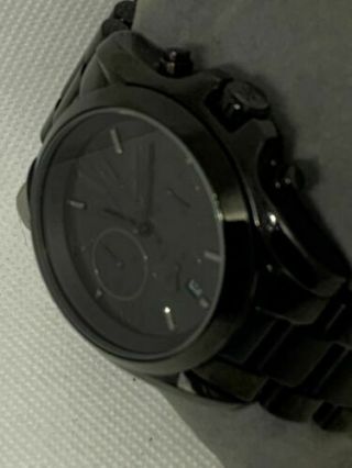 Michael Kors MK5550 Unisex Watch Chronograph Black Dial Analog 42mm Case B716 3