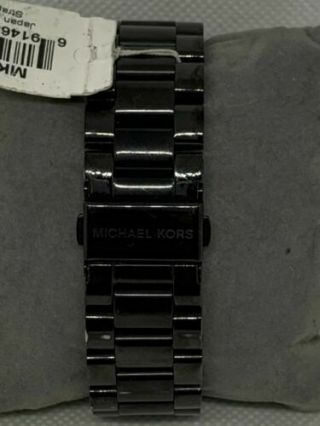 Michael Kors MK5550 Unisex Watch Chronograph Black Dial Analog 42mm Case B716 4