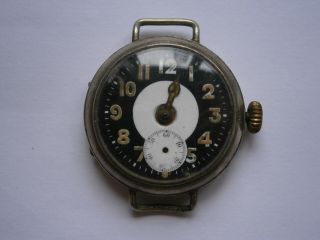 Vintage gents MILITARY TRENCH watch,  movements mechanical spares 4