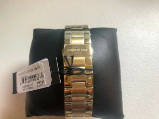Kenneth Cole Men ' s ' Diamond Rock Out ' Gold - Tone SS Black Dial Watch 4