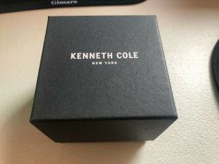 Kenneth Cole Men ' s ' Diamond Rock Out ' Gold - Tone SS Black Dial Watch 5