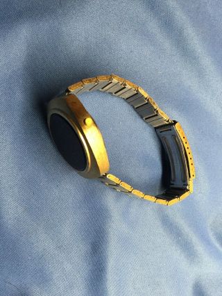 Vintage LED Mens Wrist Watch w/Original Gold Link Band REPAIR 3