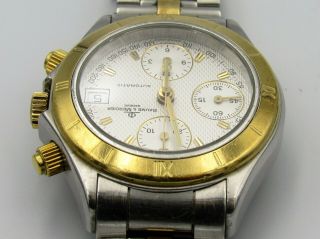 Baume & Mercier Stainless Steel and 18k yellow Gold Automatic Chronograph Watch 6