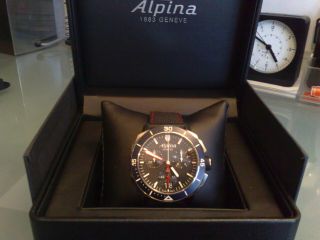 ALPINA Navy Seastrong Diver 300 Chronograph Watch 2