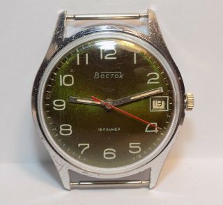 Vintage Soviet Men Wristwatch Vostok/Wostok USSR 1980 ' s 2