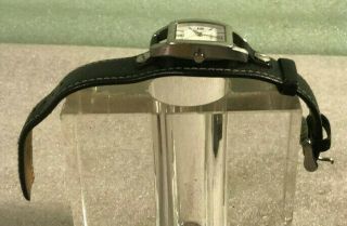 Vintage Fossil Mens Wrist Watch w/Date and Black Leather Band 4