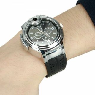 Men Wrist Watch Lighter Analog Wristwatch Refillable Butane Gas Cigar Cigarette 4