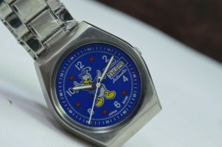 Vintage Seiko Donald Duck Day Date 17 Jewels 6309 Movement Men ' s Wrist Watch 3