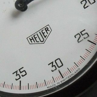 Vintage Heuer 30 Minute 1/5 Second Sports Timer Stop Watch7 Jewel Pad - Tm - 0006