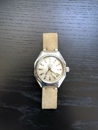Vintage 1970 ' s Zenith Defy Automatic Divers Watch.  Model 28800.  Faded Patina 7